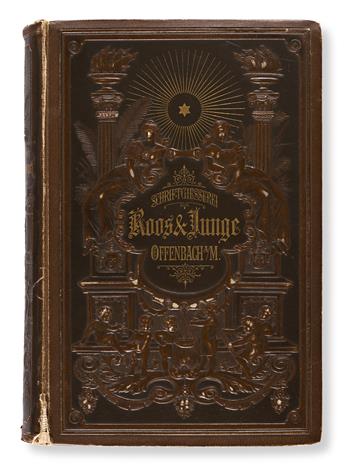 [SPECIMEN BOOK — ROOS & JUNGE]. Preis-Courant von Roos & Junge Schriftgiesserei. Offenbach am Main, [n.d. c. 1880].